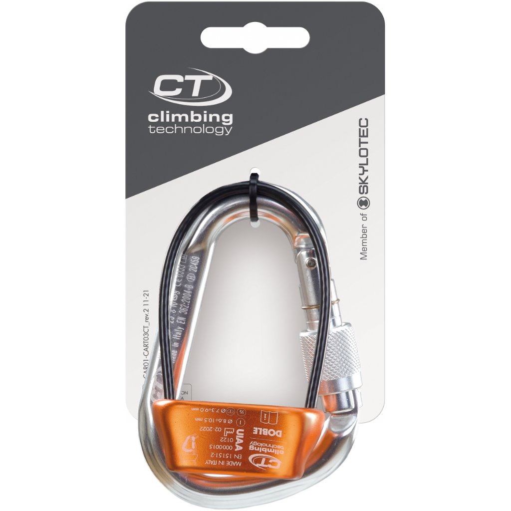 Climbing Technology Doble Kit Assureur – Descendeur Rampe 2016, Compatible Cordes 7,5 à 10,5 Mm, Argenté