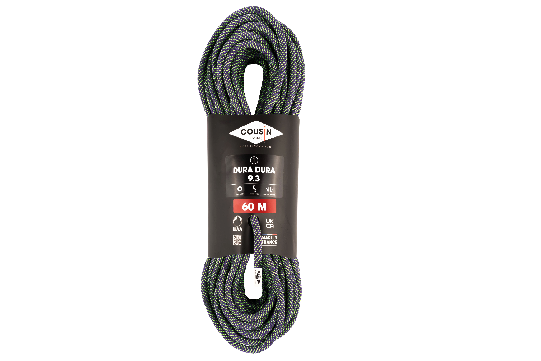 COUSIN Dura Dura 9.3mm Dynamic Rope 60m – Red Panda Outdoor