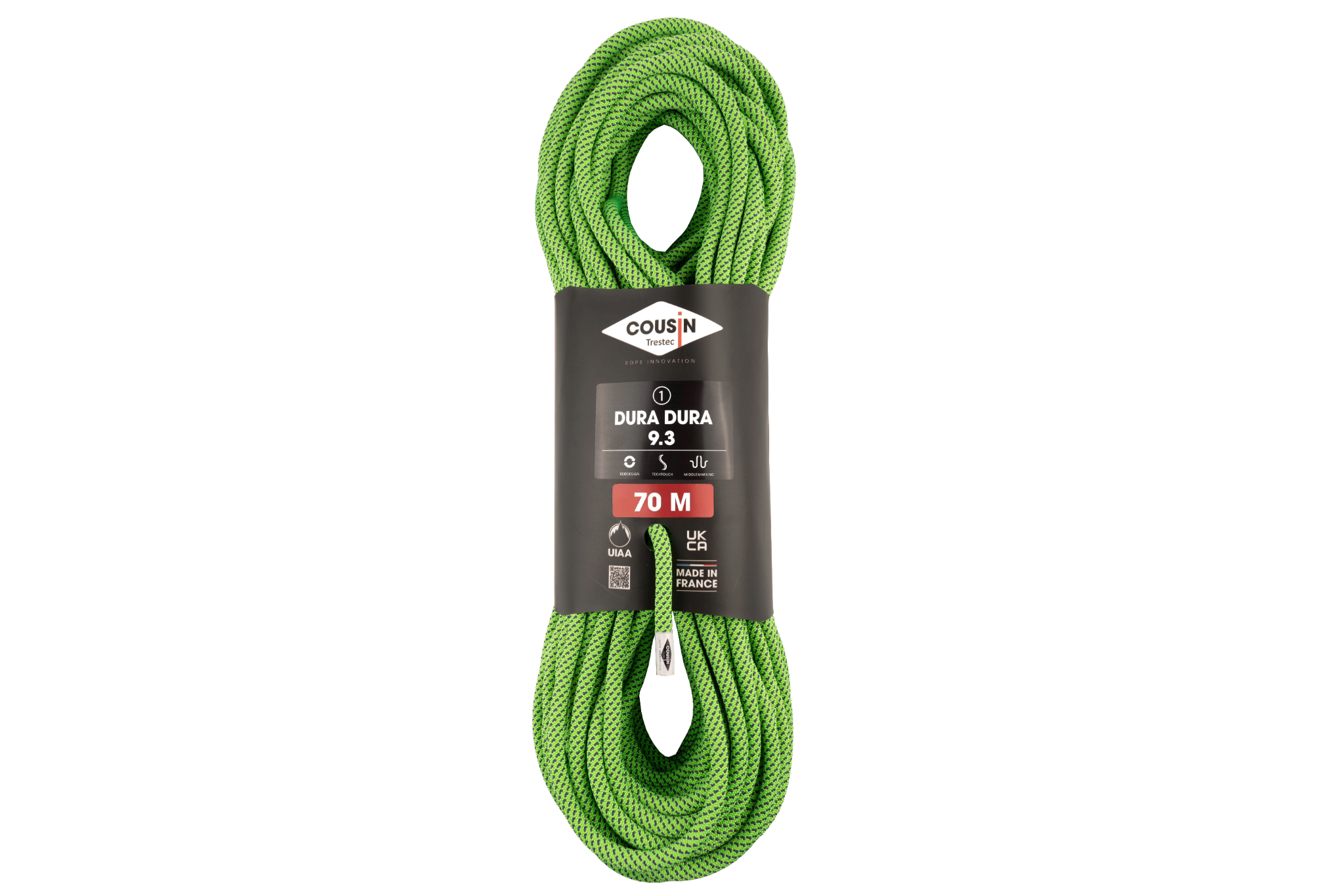 COUSIN Dura Dura 9.3mm Dynamic Rope 70m – Red Panda Outdoor
