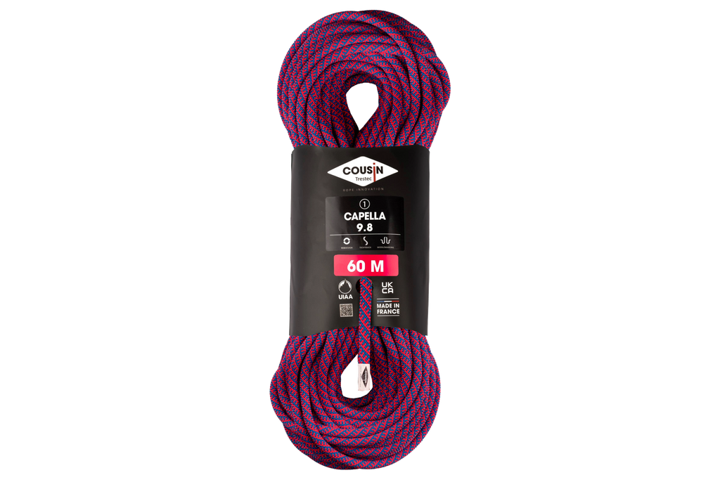 Capella Rope COUSIN Capella 9.8mm Dynamic Rope 60m – Red Panda Outdoor