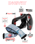 Vola Racing Innovity Ski & Snowboard Goggles / Icy / Anti fog / Magnetic Goggles / UV400 Protection / Spherical Lens