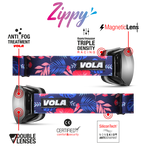 Vola Racing Zippy Ski & Snowboard Goggles / Natural / Anti fog / Magnetic Goggles / UV400 Protection